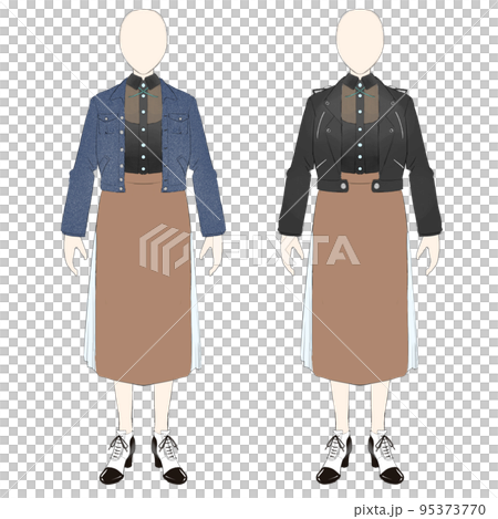 マネキンのイラスト-秋コーデ 95373770