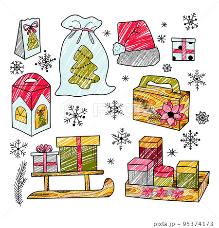 120+ Thousand Christmas Gifts Sketch Royalty-Free Images, Stock Photos &  Pictures