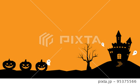 16:9｜ハロウィン・カボチャ・お化け・お城｜mayucolor05 95375566