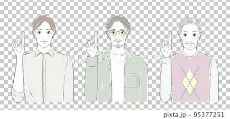 middle aged man pointing finger middle aged man pointing finger 95377251