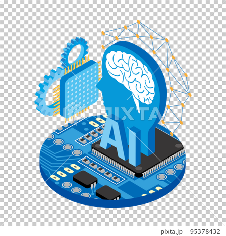 Image illustration of artificial intelligence technology 95378432