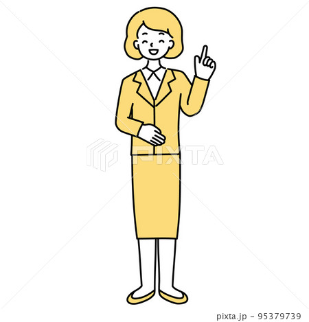 スーツの女性のイラスト スーツの女性のイラスト 95379739