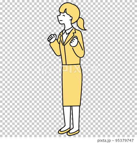 Exciting female employee 95379747