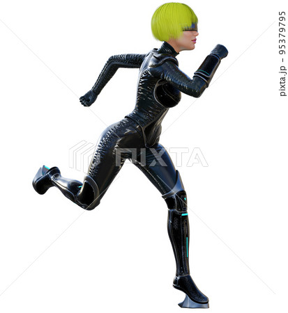 サイバーガールのイラスト素材 [95379795] - PIXTA