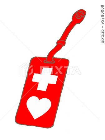 かわいいヘルプマークの手描きイラスト 95380009