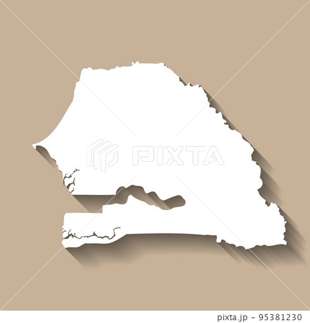 Senegal vector country map silhouette Senegal vector country map silhouette 95381230