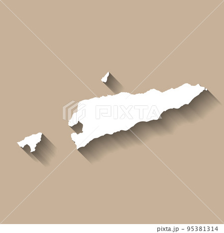 East Timor vector country map silhouette East Timor vector country map silhouette 95381314
