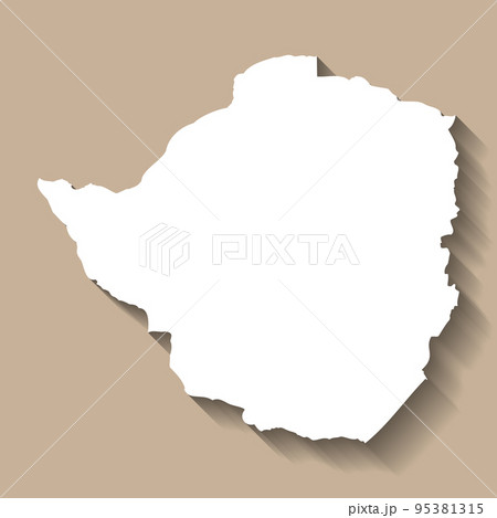 Zimbabwe vector country map silhouette 95381315