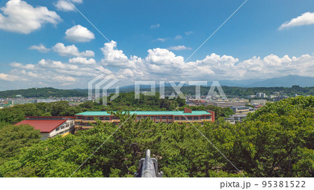 秋田 久保田城御隅櫓から秋田市街地を望む 秋田 久保田城御隅櫓から秋田市街地を望む 95381522