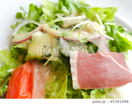 サーモンと生ハムの野菜サラダ サーモンと生ハムの野菜サラダ 95381996