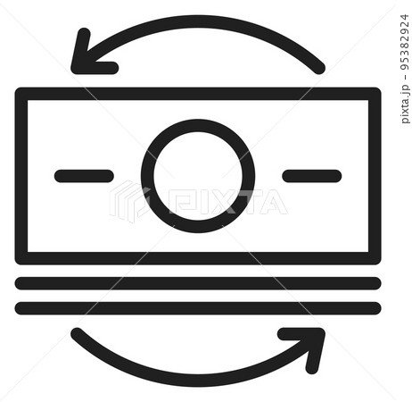 Money exchange icon. Currency converter service symbol 95382924