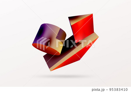 Vector 3d abstract background. Shapes 3d triangle and cylinder. Trendy techno business template for wallpaper, banner, background or landing Vector 3d abstract background. Shapes 3d triangle and cylinder. Trendy techno business template for wallpaper, banner, background or landing 95383410