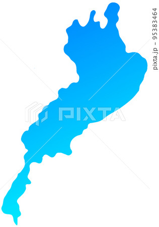 シルエット琵琶湖 シルエット琵琶湖 95383464