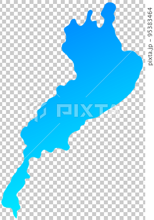 シルエット琵琶湖 シルエット琵琶湖 95383464