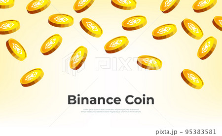 Gold Binance Coin (BNB) falling from the sky. BNB cryptocurrency concept banner background. Gold Binance Coin (BNB) falling from the sky. BNB cryptocurrency concept banner background. 95383581