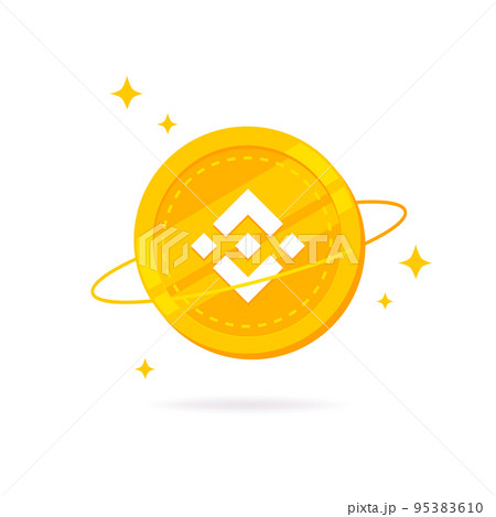 Binance Coin (BNB) flat icon isolated on white background. 95383610