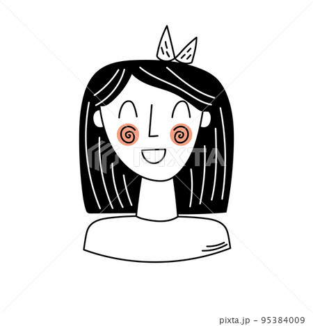 Portrait of a cute smiling girl 95384009
