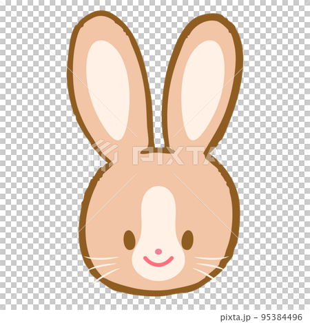 hand drawn rabbit face illustration icon hand drawn rabbit face illustration icon 95384496