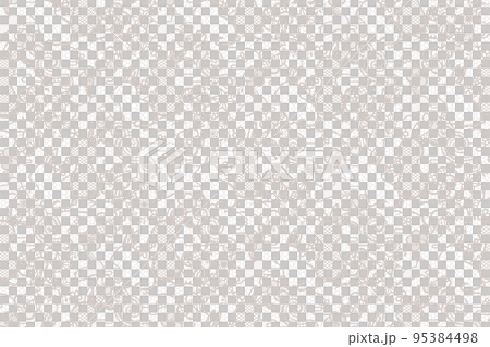 和風なうさぎのレースのシームレスパターン 95384498