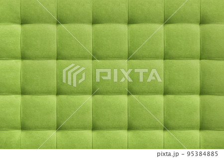 Green suede leather background, classic checkered pattern for furniture, wall, headboard Green suede leather background, classic checkered pattern for furniture, wall, headboard 95384885