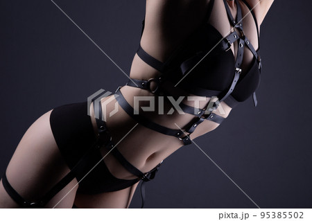 Photo of girls body in bandage belt 95385502