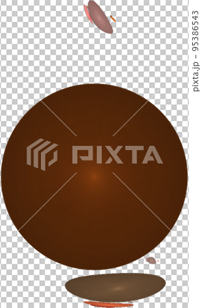composition of round and oval shapes in brown tones, isolated element, decor composition of round and oval shapes in brown tones, isolated element, decor 95386543