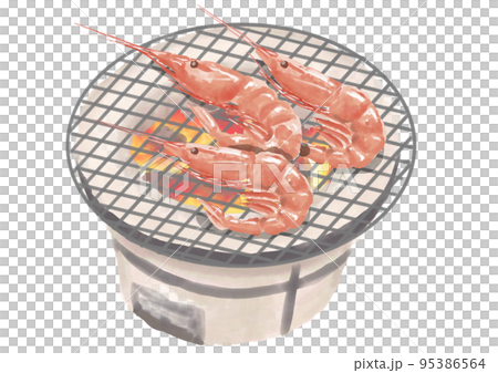 Watercolor shrimp 01_2 Watercolor shrimp 01_2 95386564