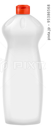 Detergent bottle mockup. Realistic chemical plastic container Detergent bottle mockup. Realistic chemical plastic container 95386568