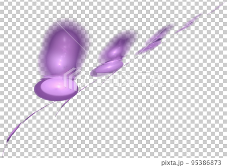 purple decorative branch of purple flowers, isolated element, decor purple decorative branch of purple flowers, isolated element, decor 95386873