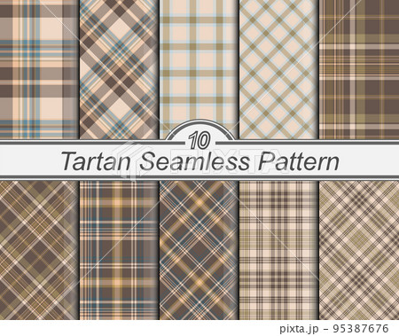 Set vector check plaid colored pattern. Set vector check plaid colored pattern. 95387676