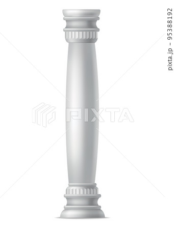 Antique column, realistic icon. Classic stone...のイラスト素材 [95388192] - PIXTA