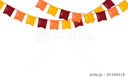 orange bunting flags