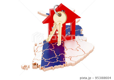 Real estate in Finland concept. Property for sale, rent or mortgage. 3D rendering 95388604