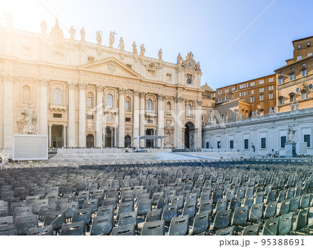 St Peters Basilica - main entrance from St Peters Square. Vatican City 95388691