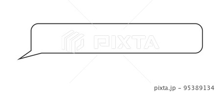 Speech bubble template. Empty online chat frame isolated on white background. Mobile messenger application dialog element. Vector outline illustration 95389134