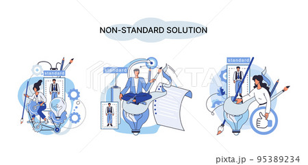 Solution solving problem metaphor, answer to question or creativity idea and innovation help business success 95389234