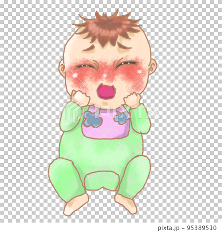 Baby trouble cough green clothes Baby trouble cough green clothes 95389510