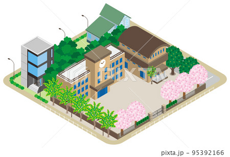 街並みの立体図. 都市の景観.  95392166