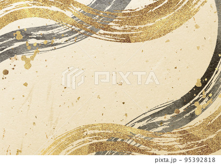 水墨画 風景画 金色フレーム 水墨画 風景画 金色フレーム 絵画