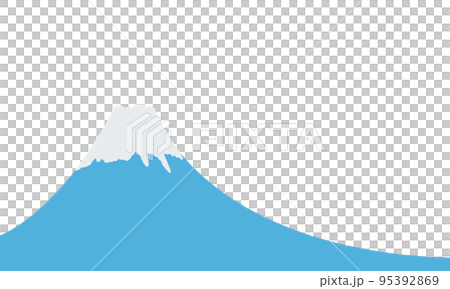 単体の富士山の風景イラスト 年賀状素材 95392869