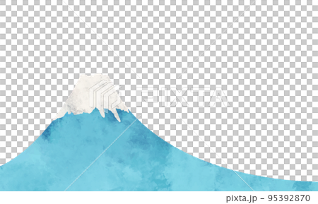 單張富士山賀年卡素材的風景插畫 95392870