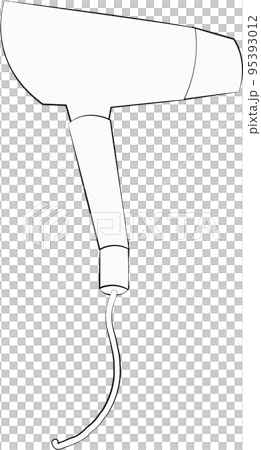 吹風機線描筆繪畫風格單色 95393012