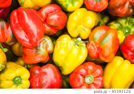 selected sweet peppers on the market selected sweet peppers on the market 95393128