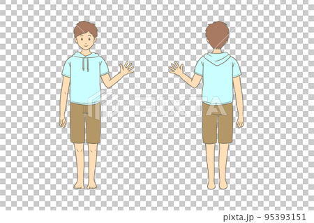 Boy's full body illustration Boy's full body illustration 95393151