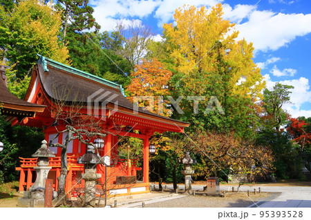 北野天満宮　地主社（京都市上京区）の紅葉 95393528