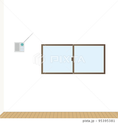 壁に設置した戸別受信機のイラスト 95395381