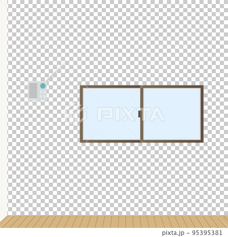 壁に設置した戸別受信機のイラスト 95395381