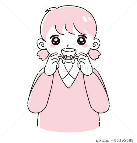 子どもの歯科矯正器具のイラスト 95395699