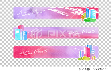 Autumn dusk city landscape transparent watercolor image title header Autumn dusk city landscape transparent watercolor image title header 95396558
