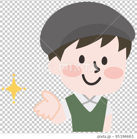 ファミレスの男性店員さん 95396663
